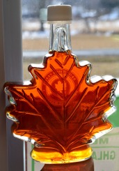 syrup in maple bottle